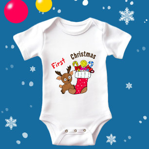 Christmas deer baby bodysuit