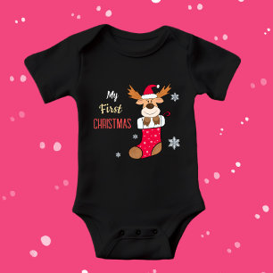 Christmas deer baby bodysuit