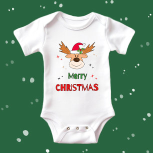 Christmas deer baby bodysuit