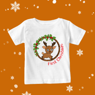 Christmas deer baby T-Shirt