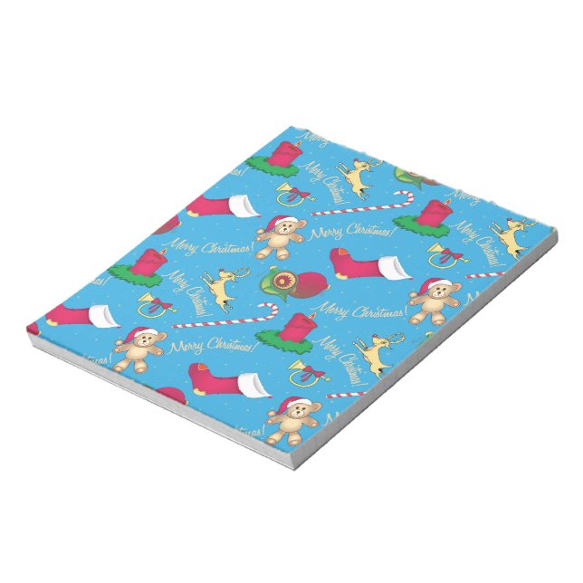 Christmas deer,bear and candle notepad (Rotated)