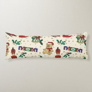 Christmas deer,bear,cat and Nutcracker Body Cushion