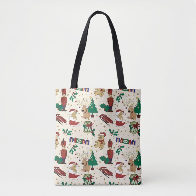 Christmas deer,bear,cat and Nutcracker Tote Bag (Front)