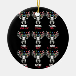 Christmas Deer Bow Hunting Santa Men Women Hunter Ceramic Ornament