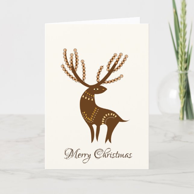 Christmas deer card (Front)