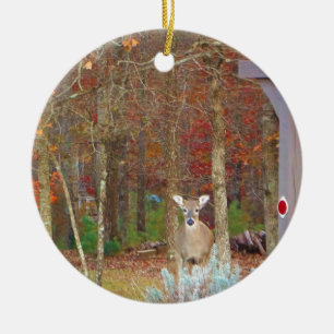 Christmas Deer Ceramic Tree Decoration
