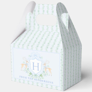 Christmas Deer Crest   Monogram Favour Box