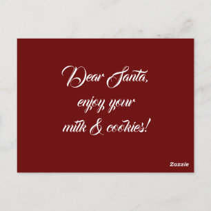 Christmas Deer "Dear Santa" Postcard