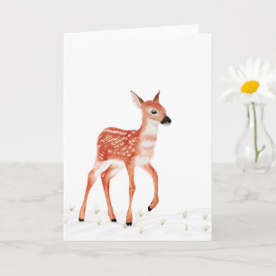 Christmas Deer foal  Card
