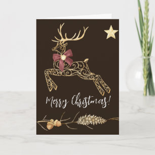 Christmas Deer Greeting Card