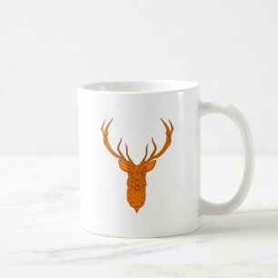 Christmas deer head abstract geometric pattern coffee mug