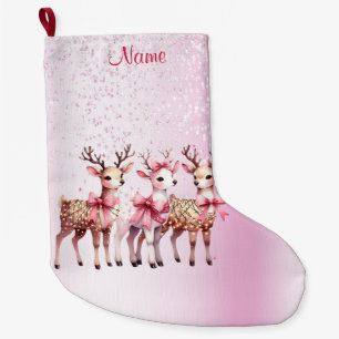 Christmas Deer Holiday Stocking
