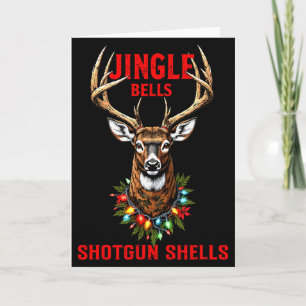 Christmas Deer Hunting Dashing Through Snow Jingle Card