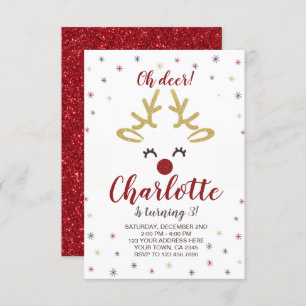 Christmas Deer Invitation