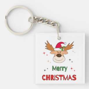 Christmas deer key ring