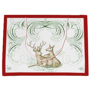 Christmas Deer Large Gift Bag