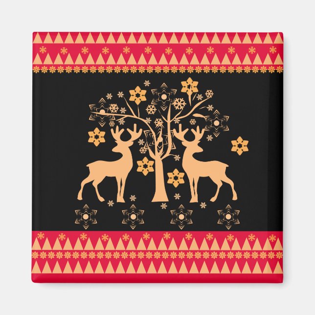 Christmas deer magnet (Front)