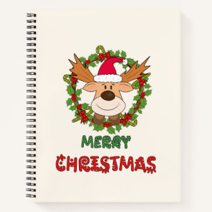 Christmas deer notebook