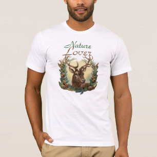 CHRISTMAS DEER,PINE CONE CROWN NATURE LOVER T-Shirt