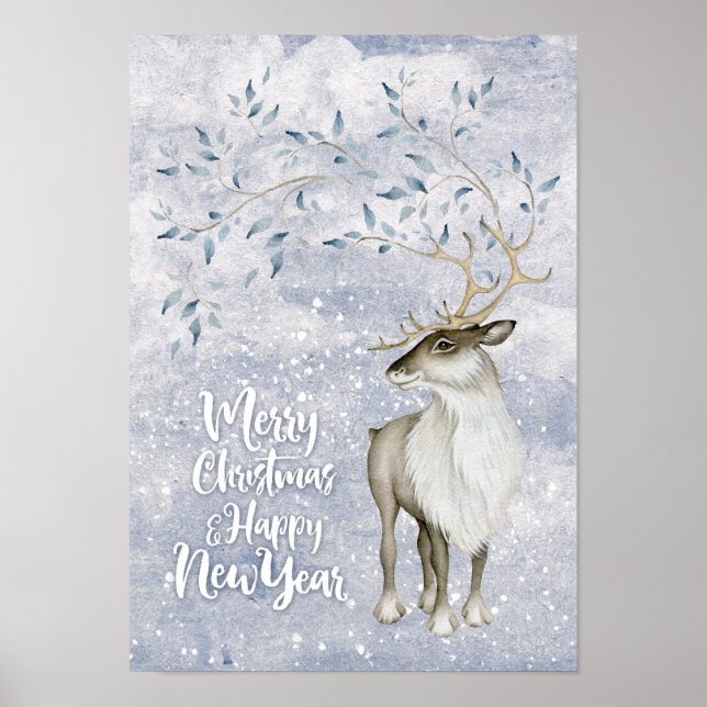 Christmas deer poster (Front)