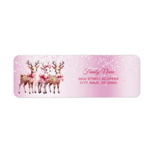 Christmas Deer Return Address Label