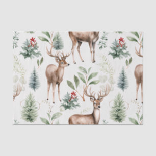 Christmas Deer Seamless Pattern Tissue Paper