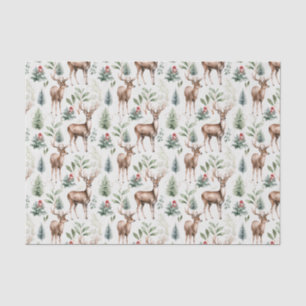 Christmas Deer Seamless Pattern Tissue Paper