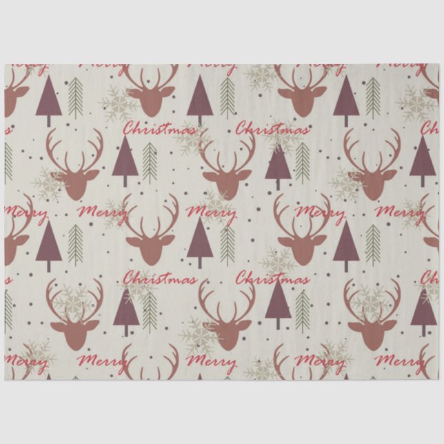 Christmas Deer Series Design 11 Tissue Paper (Front)
