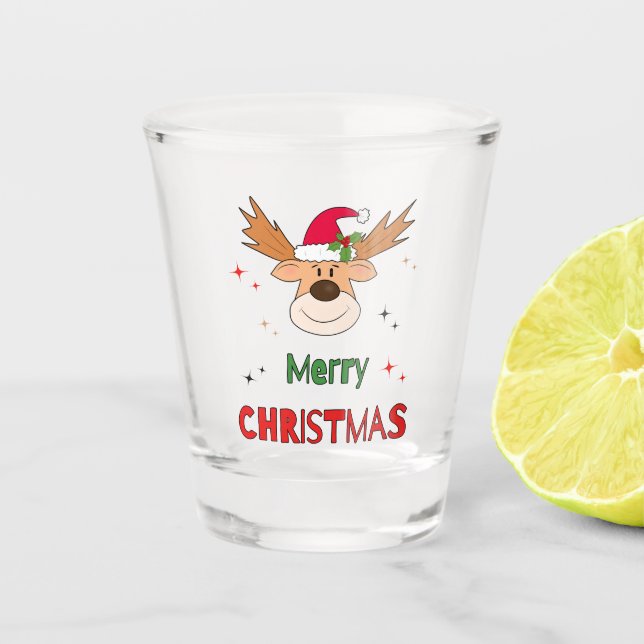 Christmas deer shot glass (Front)