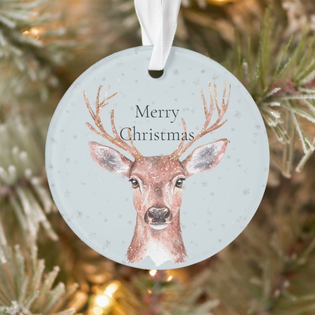 Christmas Deer Snow Ornament (Tree)