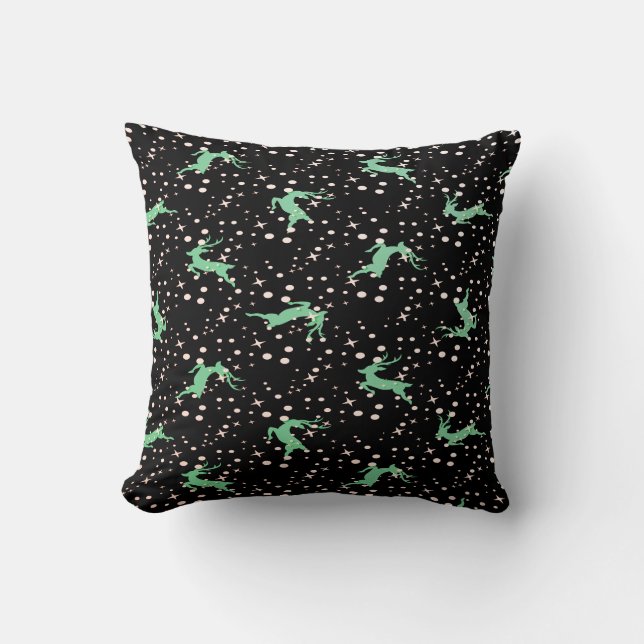 Christmas Deer Star Winter Pattern  Cushion (Front)