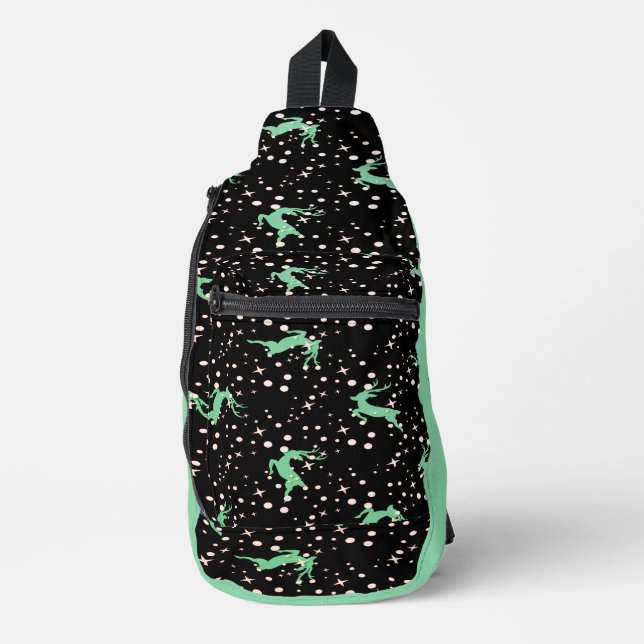 Christmas Deer Star Winter Pattern  Sling Bag (Front)