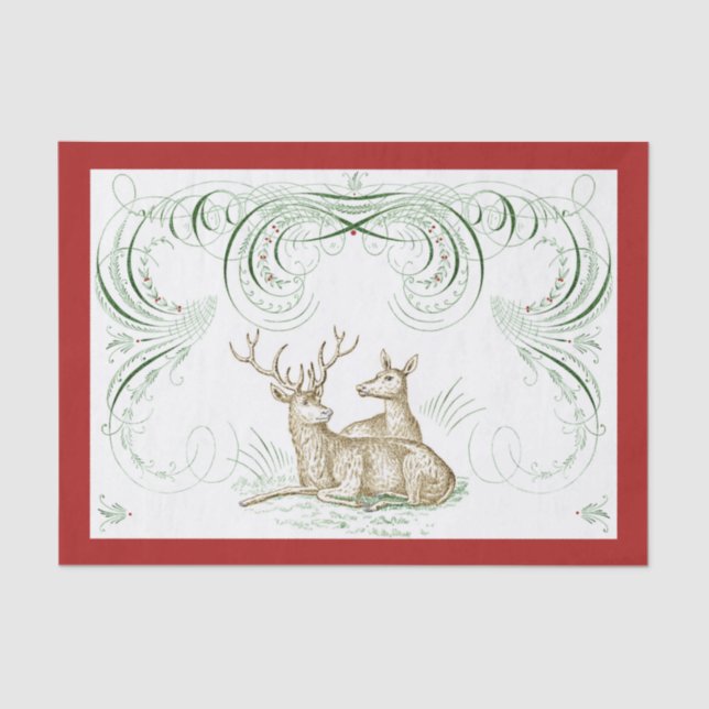 Christmas Deer Tissue Paper (Front)