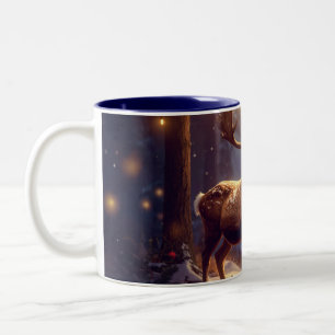 Christmas DEER TO SANTA'S HEART Two-Tone Coffee Mug