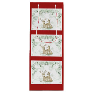 Christmas Deer Wine Gift Bag