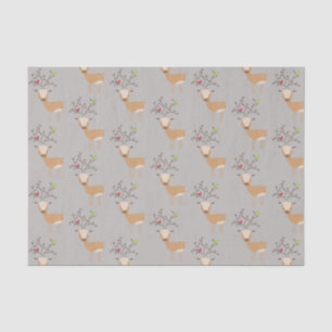 Christmas Deer with Birds Tissue Paper