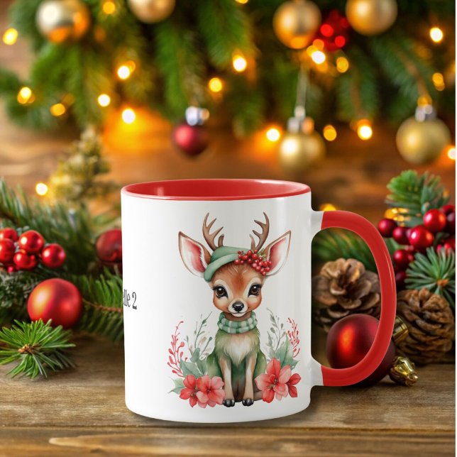 Christmas Deer with Green Hat Mug (Creator Uploaded)