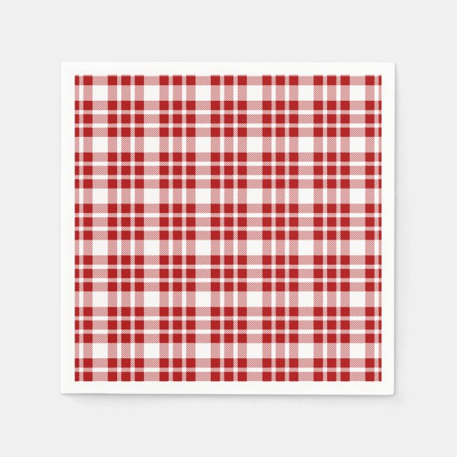 Christmas Definition Holiday Red Plaid Napkin (Front)