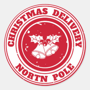 christmas delivery North Pole Classic Round Sticker