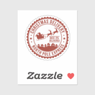 Christmas Delivery North Pole Express Stamp