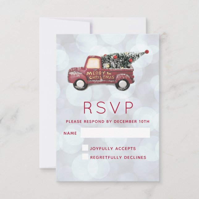 Christmas Delivery Truck with Xmas Tree RSVP (Front)