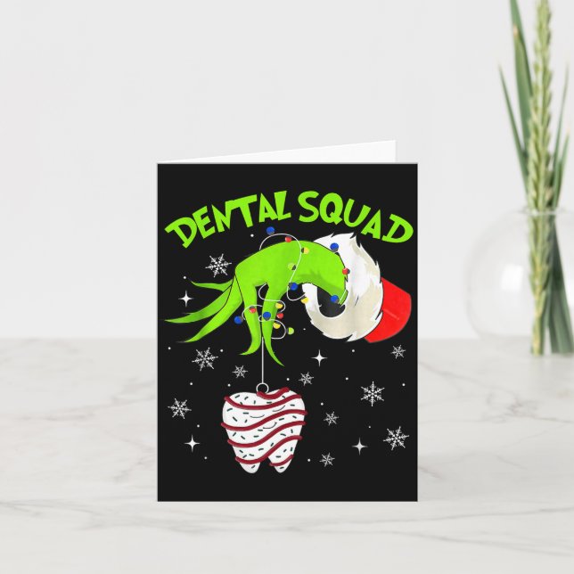 Christmas Dental Squad Cute Dentist Dental Hygieni Card (Front)