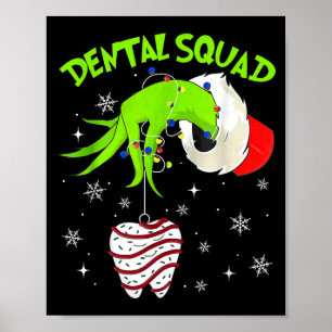 Christmas Dental Squad Cute Dentist Dental Hygieni Poster