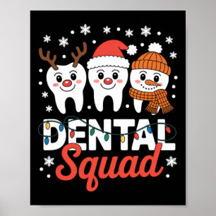 Christmas Dental Squad Dental Lab Hygienist Poster