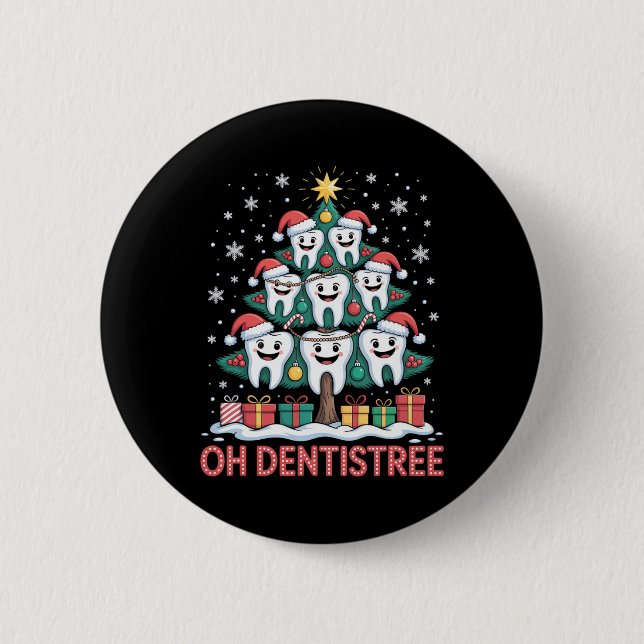 Christmas Dental Squad Oh Dentistree  6 Cm Round Badge (Front)