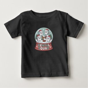 Christmas Dental Squad Snow Globe Cute Holiday Baby T-Shirt