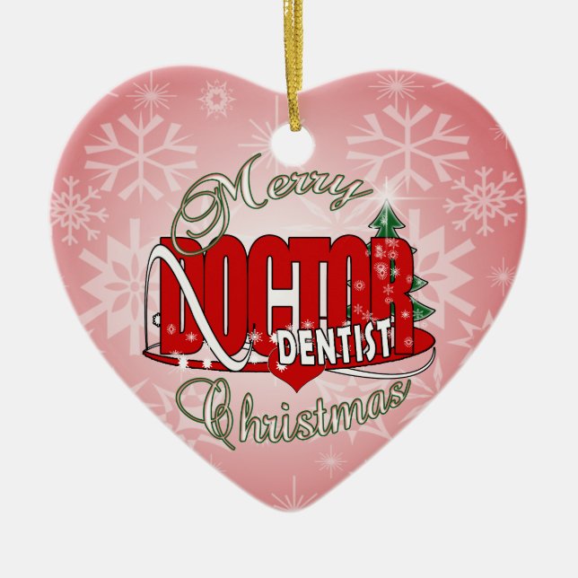 CHRISTMAS DENTIST CERAMIC ORNAMENT (Front)