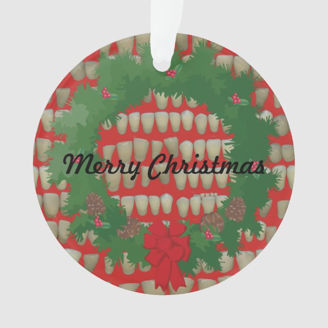 Christmas Dentist Orthodontist Dental Hygienist Ornament (Front)