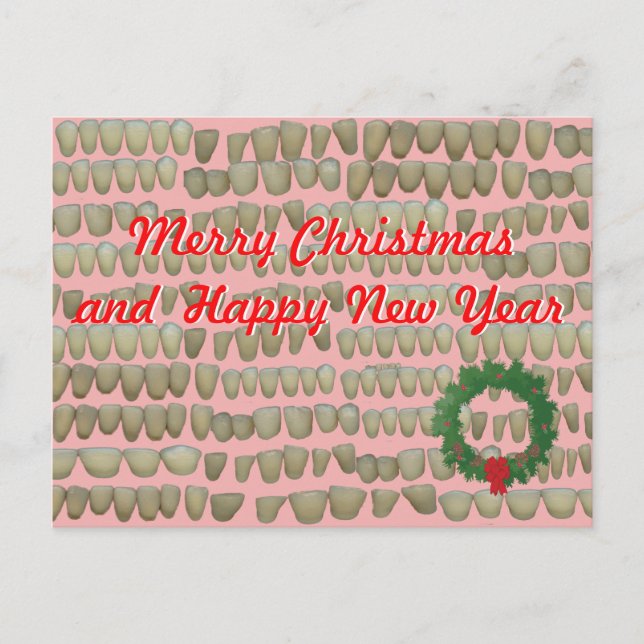 Christmas Dentist Orthodontist Dental Hygientist Holiday Postcard (Front)