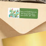 Christmas Desert Southwest Cactus Cacti Address Return Address Label<br><div class="desc">This design was created though digital art. It may be personalised in the area provide or customising by choosing the click to customise further option and changing the name, initials or words. You may also change the text colour and style or delete the text for an image only design. Contact...</div>